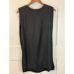 Zara Satin Sleeveless Mini Shift Dress Soft Shoulder Pads size Medium